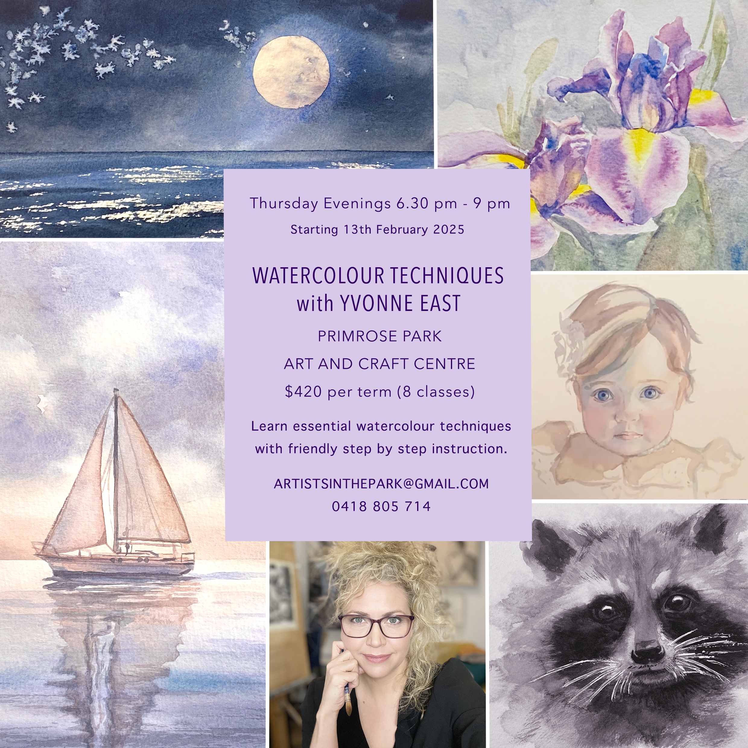 Watercolour Techniques with Yvonne East