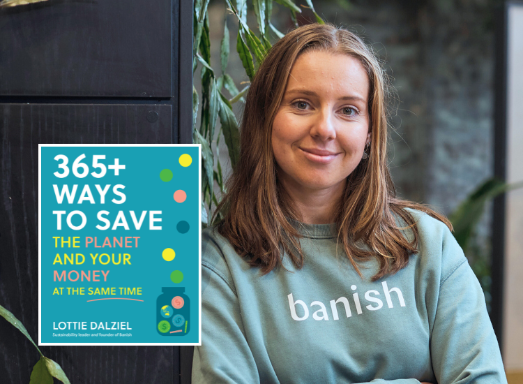 Author photo for Lottie Dalziel and her book '365+ ways to save the planet and your money at the same time'